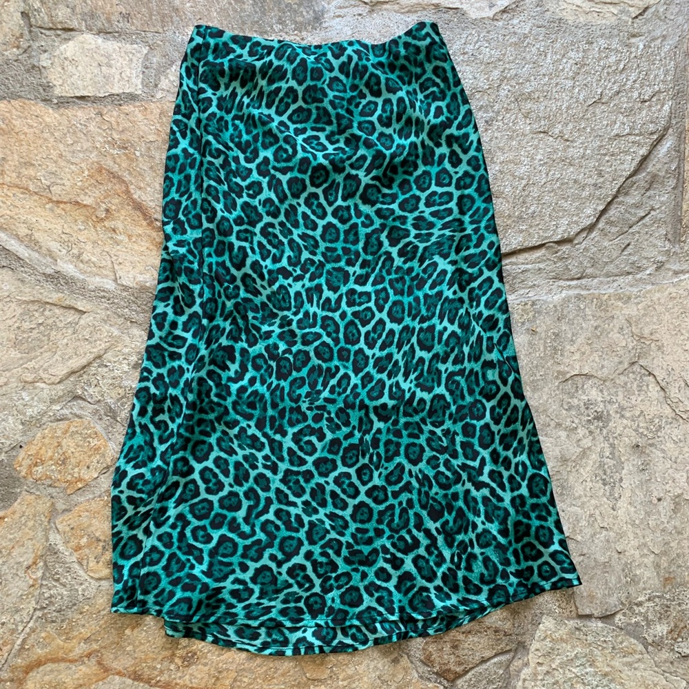 Teal midi skirt size small